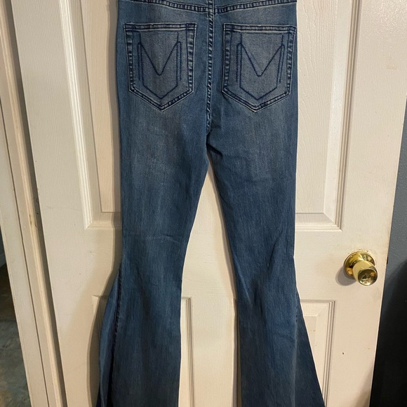 MuMu Blue Jeans Womens 26 Distressed Medium Wash Flare High Waist Berkely Bells - Picture 3 of 7